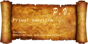 Priegl Vaszilia névjegykártya